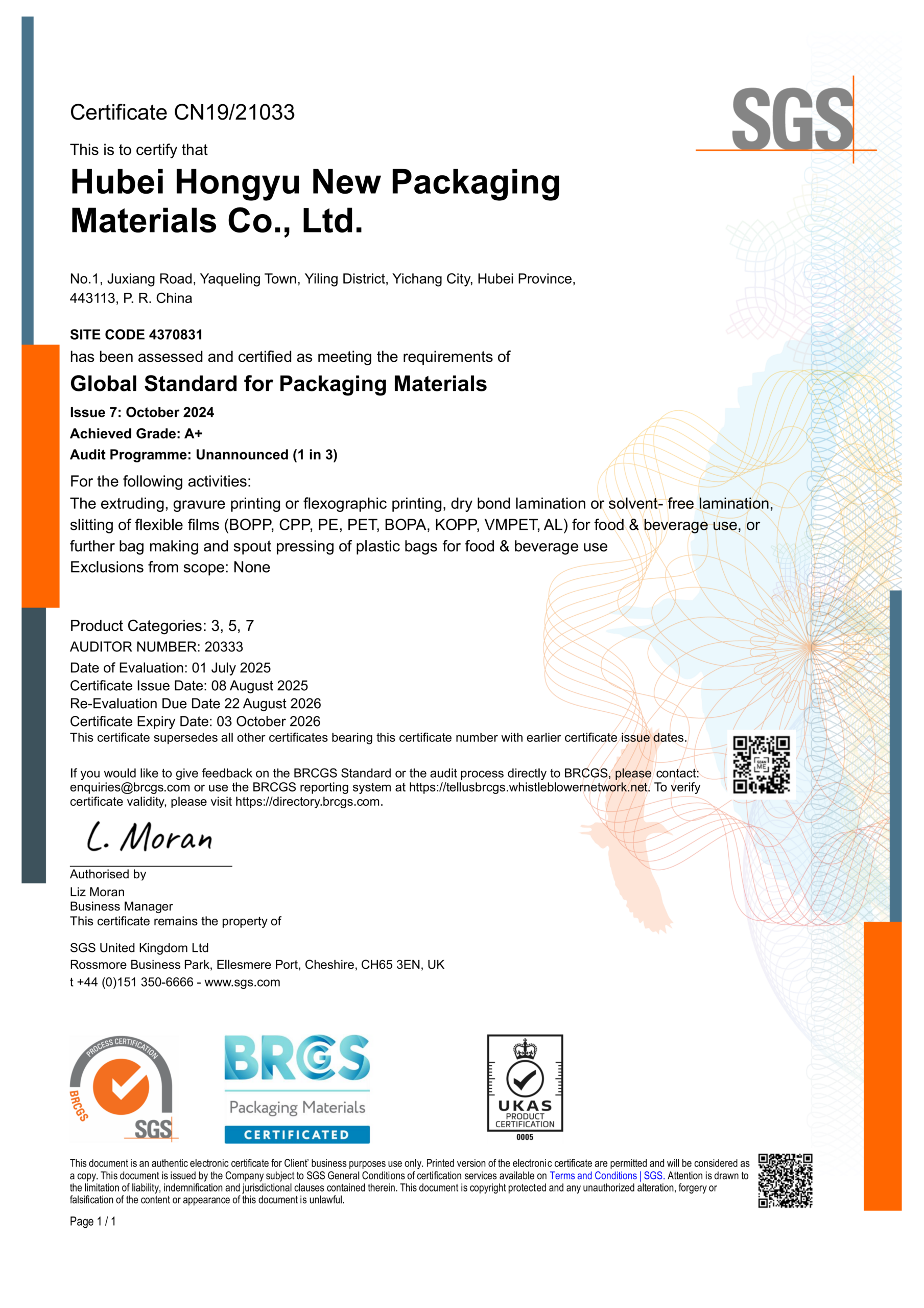 Intertek Certificate